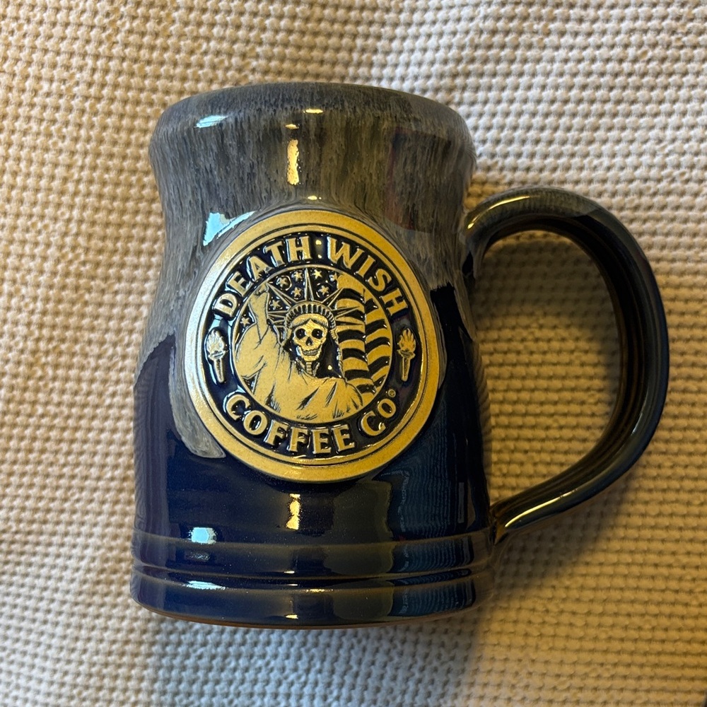 Death Wish Coffee Co. Blue and Gray Mug